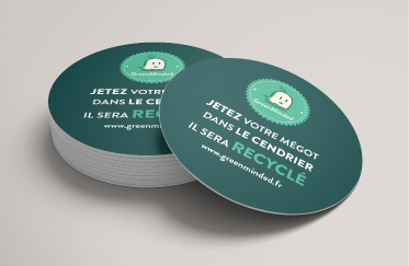 Sticker-Cendrier---Boutique en ligne Zéro-Mégot : Cendriers de Poche, Cendriers Sondage, Cendriers Extérieur. Ventes au profit de l'association GreenMinded.
