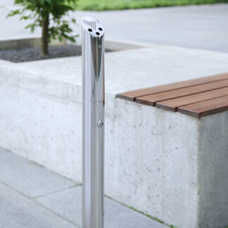 cendrier extérieur - cendrier sur pied - inox - design
