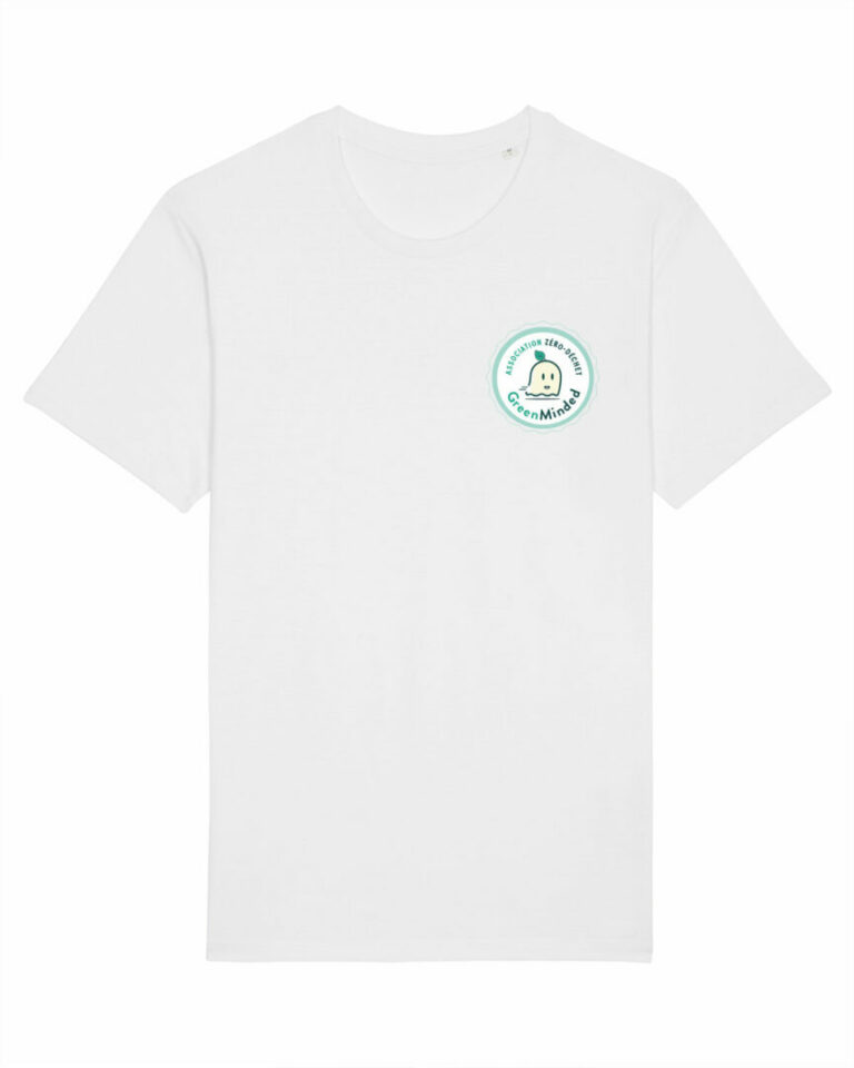 T SHIRT-BADGE---BLANC---COTON-BIO---DEVANT---GREENMINDED