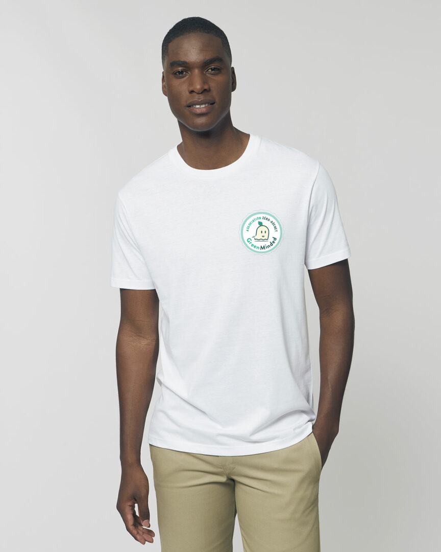 T shirt homme blanc coton sale