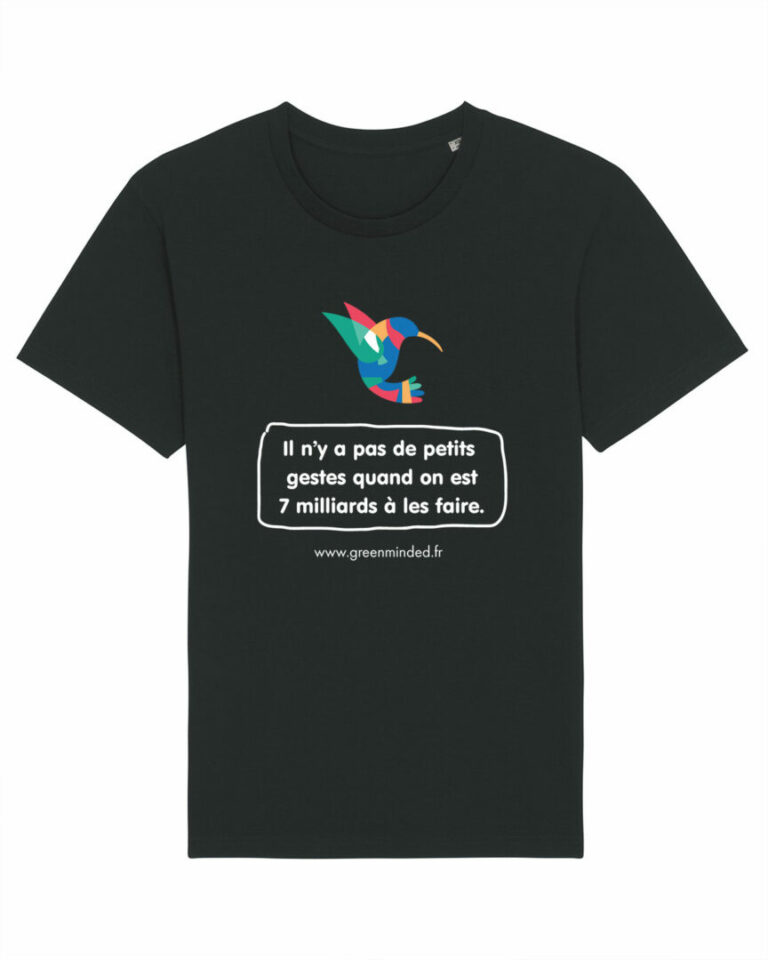 T SHIRT-COLIBRI---NOIR---COTON-BIO---DEVANT---GREENMINDED