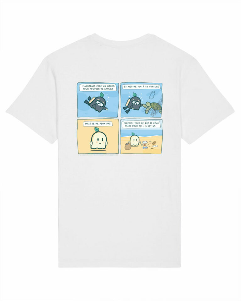 T SHIRT-TORTUE---BLANC---COTON-BIO---DERRIERE----GREENMINDED