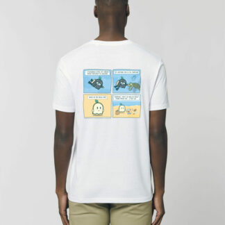 T SHIRT-TORTUE---BLANC---COTON-BIO---HOMME----GREENMINDED