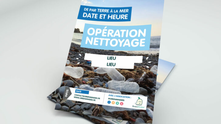 Affiche - De par Terre à la Mer - Ramassage de Déchets - GreenMinded