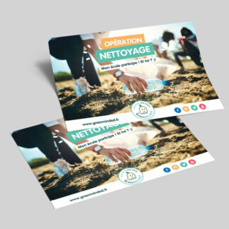 Affiche à Personnaliser - Établissement scolaire - Ramassage de Déchets - GreenMinded