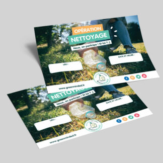 Affiche à Personnaliser - Parc ou Forêt - Ramassage de Déchets - GreenMinded
