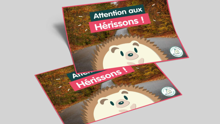 [AVEC PHOTO] Affiche A4 - Attentions aux hérissons ! - Association GreenMinded.pdf