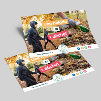 Affiche de Sensibilisation - 1 balade, 1 déchet - Ramassage de Déchets - GreenMinded