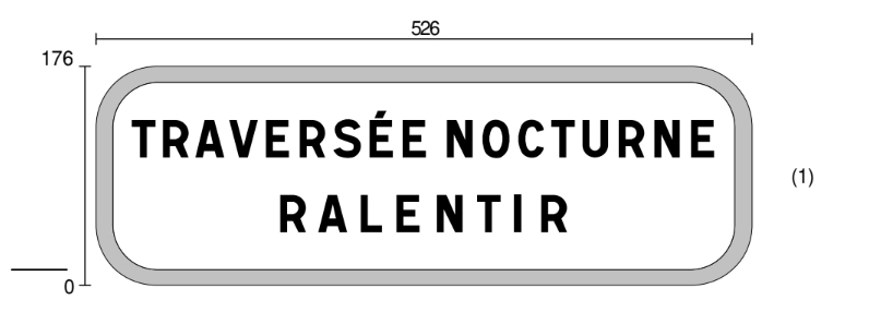 Panneau Routier - Traversée Hérissons