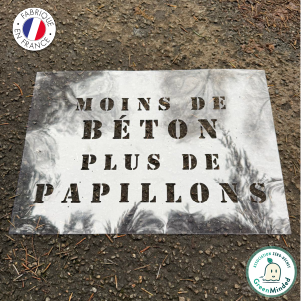 Pochoir “Moins de Béton, Plus de Papillons” – Sensibilisation Écologique