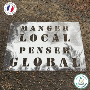 Pochoir “Manger Local, penser Global” – Sensibilisation Écologique
