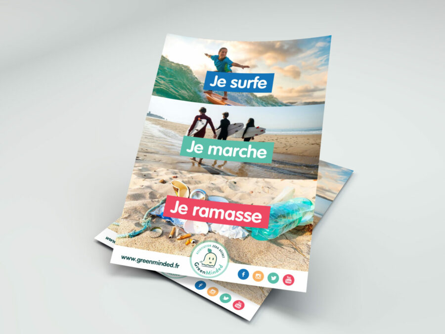 [GRATUIT] Affiches à Imprimer – Surf – 1 session = 1 déchet